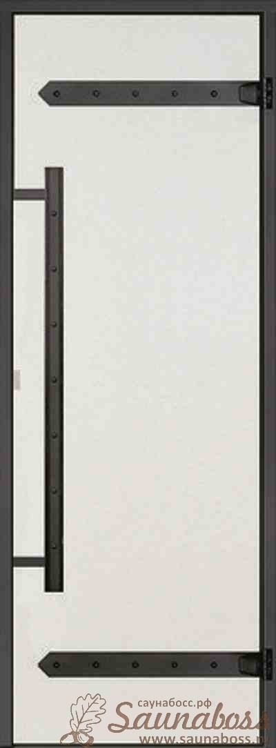 Дверь стеклянная LEGEND 8/21 черная коробка алюминий, прозрачная, фото